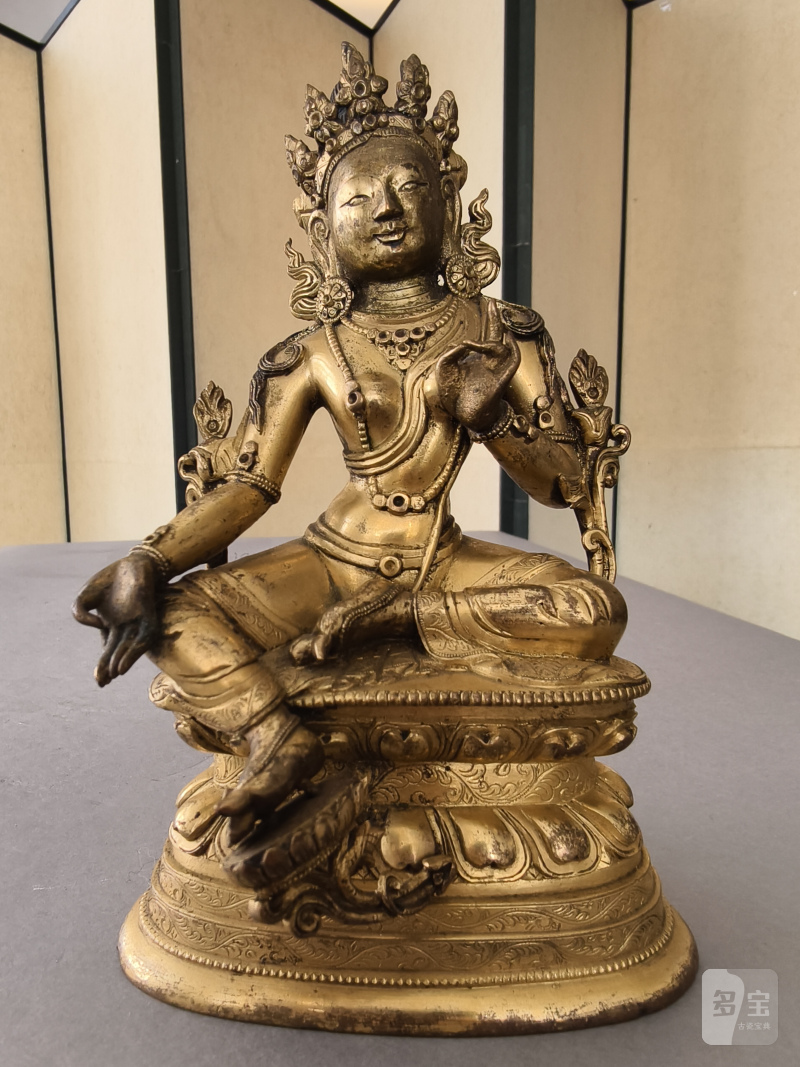 A GILT-BRONZE FIGURE OF SYAMATARA - 图13
